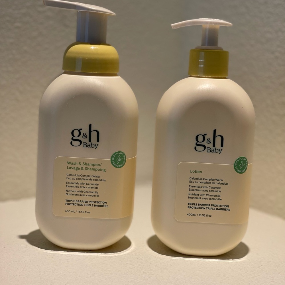 Baby shampoo, body wash, lotion